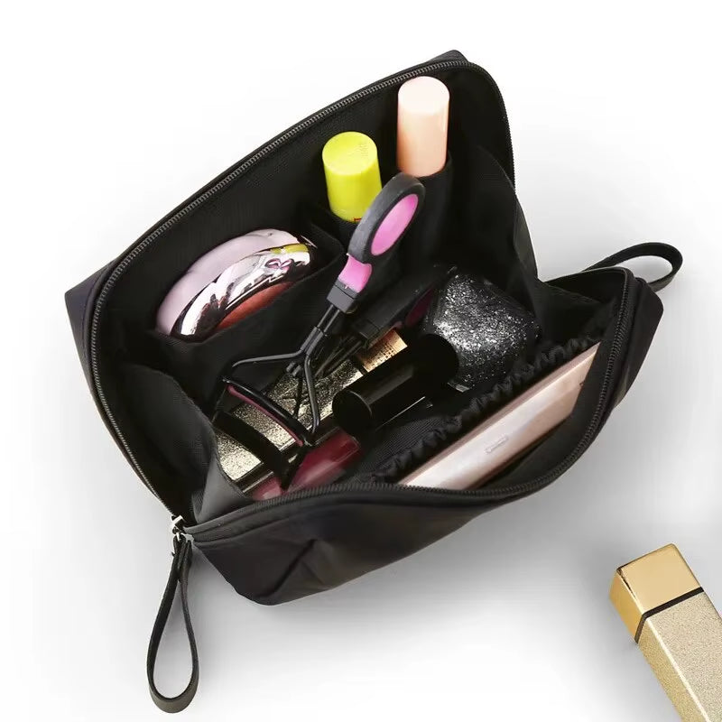 2024 New Women Cosmetic Bag Solid Color Korean Style Makeup Bag Pouch Toiletry Bag Waterproof Makeup Organizer Case Luxury Bag