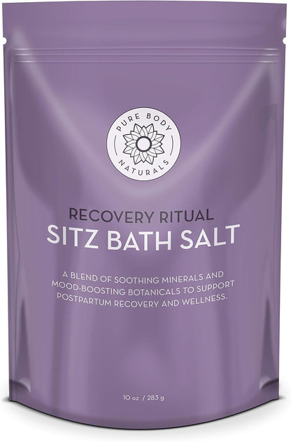 Sitz Bath Salt – Postpartum Care and Hemorrhoid Treatment – Natural Soak for Self Care and Hemmoroid Treatment - Post Partum Essentials, 10 Oz, by