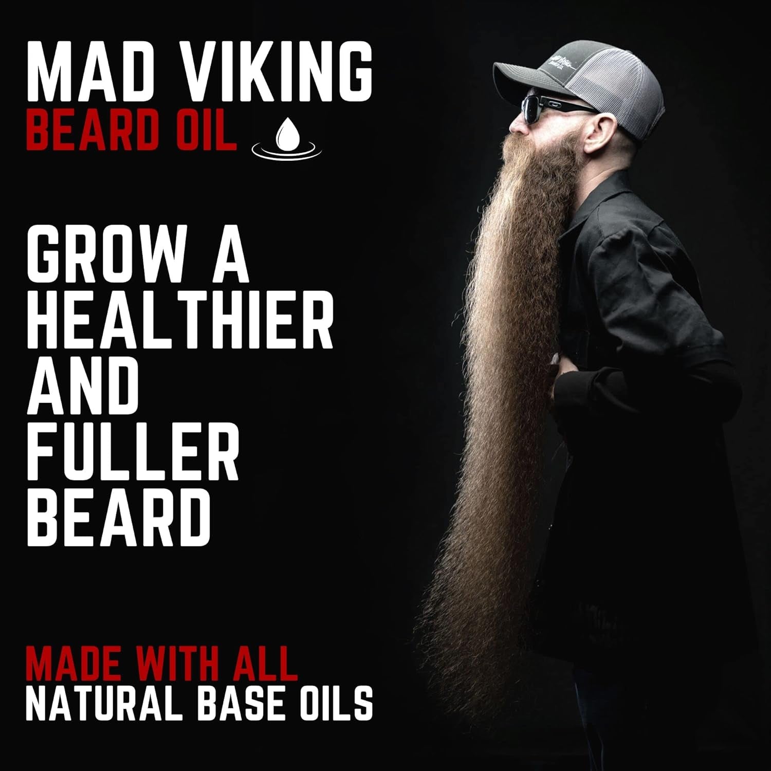 Premium Beard Oil for All Lengths, All-Natural, Moisturizes Skin, Reduces Beard Itch, Helps Relieve Acne. for a Thicker Fuller Looking Beard. Made in the USA - 2Oz (VALHALLA)