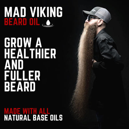 Premium Beard Oil for All Lengths, All-Natural, Moisturizes Skin, Reduces Beard Itch, Helps Relieve Acne. for a Thicker Fuller Looking Beard. Made in the USA - 2Oz (VALHALLA)